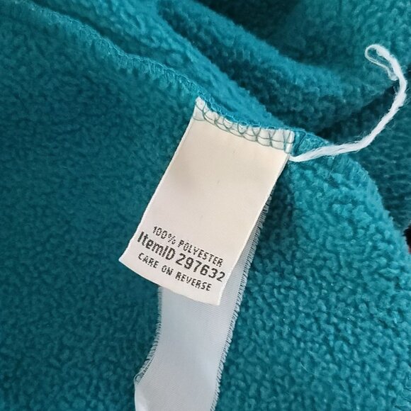 L.L. Bean Full Length Fleece Robe Green Large Belt Pockets Shawl Collar Winter - Picture 7 of 8